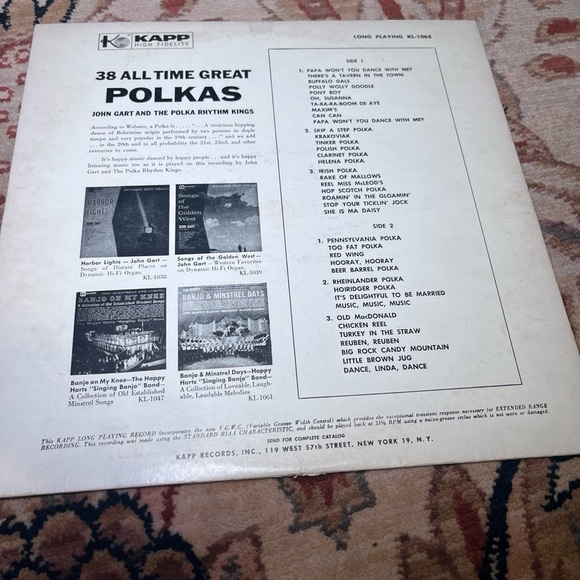 38 all-time great polka vintage vinyl record from 1958 - Picture 2 of 9